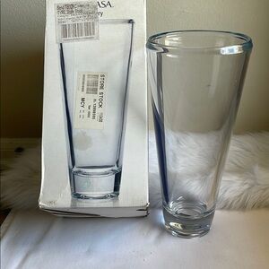 Mikasa Ellery 14 inches  Clear Vase. Brand New With box.